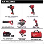 Milwaukee M18 FUEL Cordless Brushless 5 Tool Combo Kit - Image 8