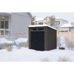Suncast Modernist 7 ft. x 7 ft. Resin Vertical Pent Storage Shed with Floor Kit - Image 9