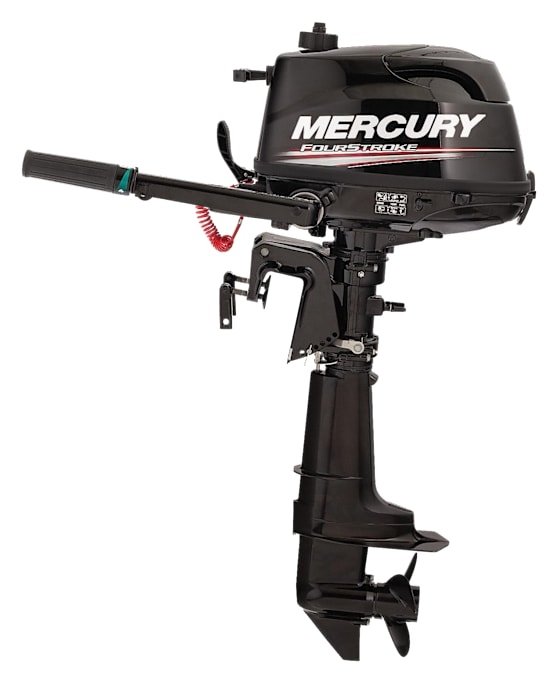 1112.jpg Mercury 5hp Tiller FourStroke Outboard Motor – 15″ Shaft, Manual Tilt/Trim, Manual Start - Image 1