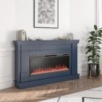 Novogratz Waverly Wide Mantel Electric Fireplace - Image 2