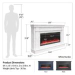 Novogratz Waverly Wide Mantel Electric Fireplace - Image 5