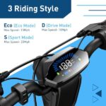 Hiboy X300 Electric Scooter, 700W Peak Motor, 12″ Pneumatic Tires, 23 Mph & 38 Miles Range, Folding Commuter Electric Scooter for Adults - Image 6