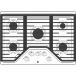 GE 30″ Built-In Gas Cooktop JGP5030DLBB - Image 4