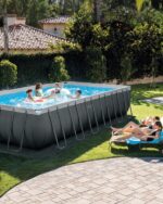 Intex Ultra Frame Rectangular Above Ground Swimming Pool Set - Image 8
