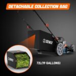 SENIX LSSG-H2 22-Inch Self Propelled Gas Lawn Mower with 163 cc 4-Cycle Engine - Image 3
