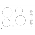 GE 30″ Built-In Knob Control Electric Cooktop JP3030DWBB - Image 5