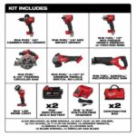 MILWAUKEE Cordless Tool Combination Kit: 7 Tools, 18 V DC Volt, Battery Included, M18 FUEL™, M18™ - Image 11