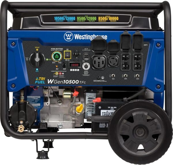 373-600x573-1.jpg Westinghouse 13,500 Peak Watt Dual Fuel Portable Generator - Image 1