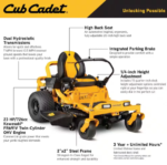 Cub Cadet Ultima ZT1 50″ Zero-Turn Riding Lawn Mower – Power, Precision & Comfort - Image 5