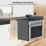 Camplux 21 Inches RV Stove Gas Range Oven 3 Burners Cooktop - Image 8