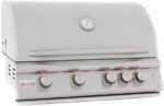 Blaze 32 Inch 4-Burner LTE Gas Grill with Rear Burner and Built-in Lighting System