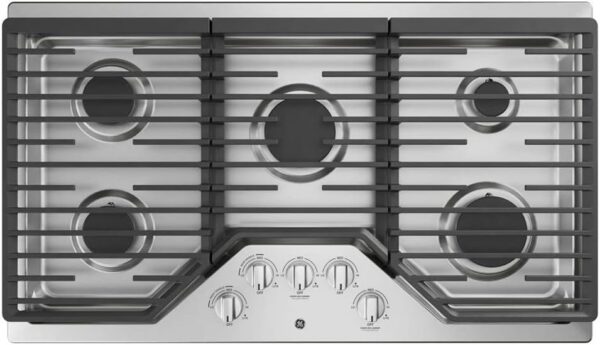 51QHl8qOHSL._AC_SL1000_-600x345-1.jpg GE 36-Inch Built-in Gas Cooktop JGP5036SLSS - Image 1