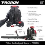 PRORUN PBB2884 Gas Backpack Leaf Blower - Image 3