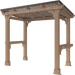 Veikous D Wooden Grill Gazebo Outdoor with Steel Roof - Image 4