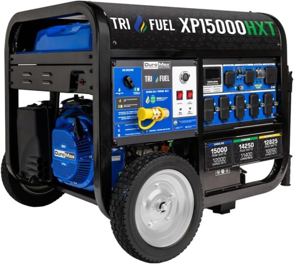 61QaqIPCq9L._AC_SL1000_-600x539-1.jpg DuroMax 15,000-Watt Tri-Fuel Portable Generator XP15000HXT - Image 1