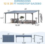 Aecojoy 20’x12′ Wall Mounted Gazebos Pergola - Image 4