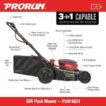 PRORUN 60V 21-In. Steel Deck Cordless Push Lawn Mower with 2.5 Ah Battery and Charger - Image 4