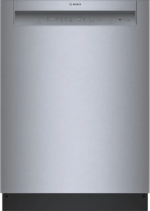 Bosch – 100 Series 24″ Front Control Smart Built-In Hybrid Tub Dishwasher with PureDry, 50 dBA – Stainless Steel