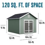 Heartland Asheville 10-ft x 12-ft Gable Style Wood Outdoor Storage Shed - Image 9