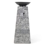 Costway 48 Inch Propane Fire Bowl Column with Lava Rocks and PVC Cover - Image 7