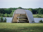 ShelterCoat Custom Round Wind and Snow Rated Shelter, 12 ft. x 20 ft. x 8 ft. Standard PE 9 oz. Gray - Image 4