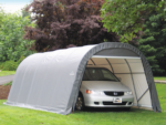 ShelterCoat Custom Round Wind and Snow Rated Shelter, 12 ft. x 20 ft. x 8 ft. Standard PE 9 oz. Gray - Image 7