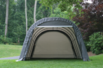 ShelterCoat Custom Round Wind and Snow Rated Shelter, 12 ft. x 20 ft. x 8 ft. Standard PE 9 oz. Gray - Image 6