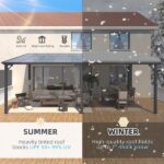 Aecojoy 20’x12′ Wall Mounted Gazebos Pergola - Image 3