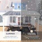 Aecojoy 12 ft x 12 ft White Aluminum Pergola with Canopy - Image 4