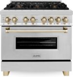 ZLINE Autograph Edition 36″ 4.6 Cu. Ft. Dual Fuel Range - Image 2