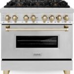 ZLINE Autograph Edition 36″ 4.6 Cu. Ft. Dual Fuel Range