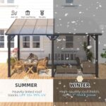 Aecojoy Aluminum Pergola with Canopy - Image 7