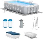 Intex Prism Frame 16′ x 8′ x 42′ Rectangular Above Ground Pool Set - Image 2