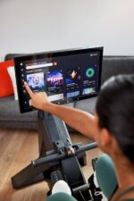Aviron Strong Series Rower: 22″ HD Touchscreen, Dual Air & Magnetic Resistance up to 100 lbs. Game-Based Workouts, Streaming, Compact Design - Image 6