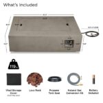 Real Flame Aegean 50″ Rectangle Propane Gas Outdoor Fire Table - Image 10