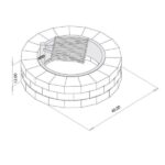 Necessories Wood Burning Fire Pit Kit 48″ w/ Cooking Grate, Concrete in Santa Fe - Image 4