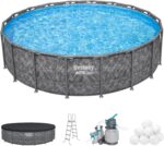 Bestway APX 365 18’x52″ Round Above Ground Swimming Pool Set with Pump & Ladder - Image 2