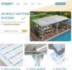 Erommy Outdoor Louvered Pergola Gazebo with Adjustable Aluminum Rainproof Roof - Image 6