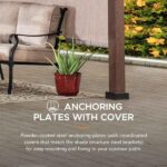 Sunjoy 11 x 11 ft Metal Pergola with Adjustable Tan Garden Shade - Image 5