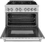 ZLINE 36 in. 4.6 cu. ft. Legacy Dual Fuel Range with 6 Burner Gas Cooktop and Electric Convection Oven in Stainless Steel (RA36) - Image 6