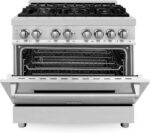 ZLINE 36 in. 4.6 cu. ft. Legacy Dual Fuel Range with 6 Burner Gas Cooktop and Electric Convection Oven in Stainless Steel (RA36) - Image 7