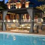 EROMMY 10 ft. W x 10 ft. D Outdoor Louvered Pergola - Image 3