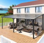 Aecojoy 20’x12′ Wall Mounted Gazebos Pergola - Image 5