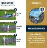 Bestway APX 365 18′ x 9′ x 52″ Rectangular Above Ground Swimming Pool - Image 5
