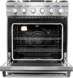 Cosmo 30 in. 4.5 Cu. Ft. Gas Range with 5 Sealed Burners, Convection Oven, - Image 4