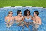 Bestway Steel Pro MAX 16 Foot x 48 Inch Round Metal Frame Above Ground Outdoor Swimming Pool Set - Image 8