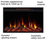 Real Flame Marshall 49″ Slim Electric Fireplace - Image 5