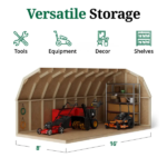 Little Cottage Co. 8 x 16 Foot Value Gambrel Barn with 4 Foot Sidewalls – Precut Kit - Image 8