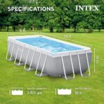 Intex Prism Frame 16′ x 8′ x 42′ Rectangular Above Ground Pool Set - Image 7