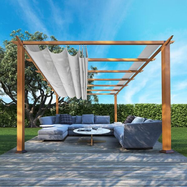 91c-RdYgfWL._AC_SL1500_-600x600-1.jpg Florence Aluminum Pergola with Canopy Paragon Outdoor - Image 1